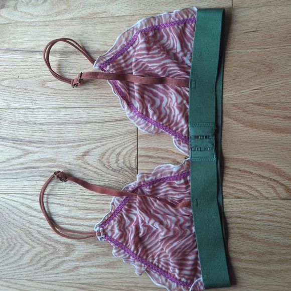 Love Stories. 'Reggipetto' Zebra Print Tulle Bralette. *** See Pics for Sizing. - Picture 7 of 9